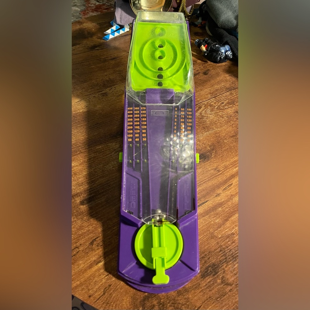 Purple and Green Kids tabletop Pinball Game